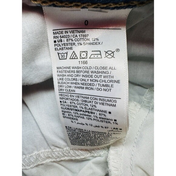 Old Navy O.G. Loose High Rise Raw Hem Blue Jean Women's SIZE 0 - Picture 5 of 8